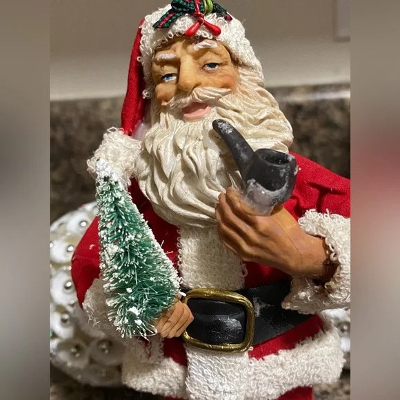 🎄Vintage Paper Mache Clothtique Santa Figurine Christmas Tree Holiday Decor - Picture 3 of 5